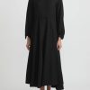 Kaval Dresses | Silk Nel Twill Long Shirt Dress In Black