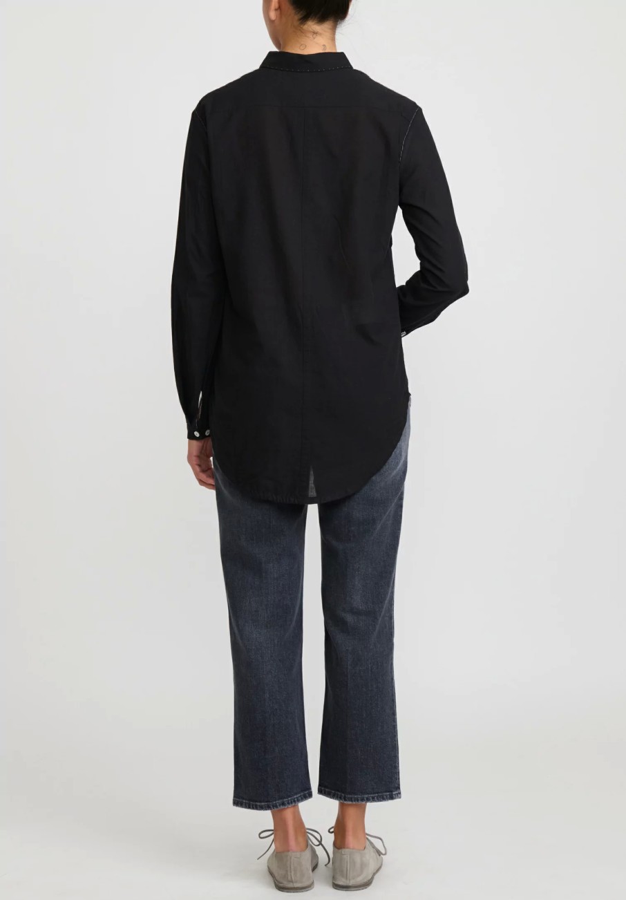 Umit Unal Shirts & Blouses | Lightweight Cotton Shirt In Black