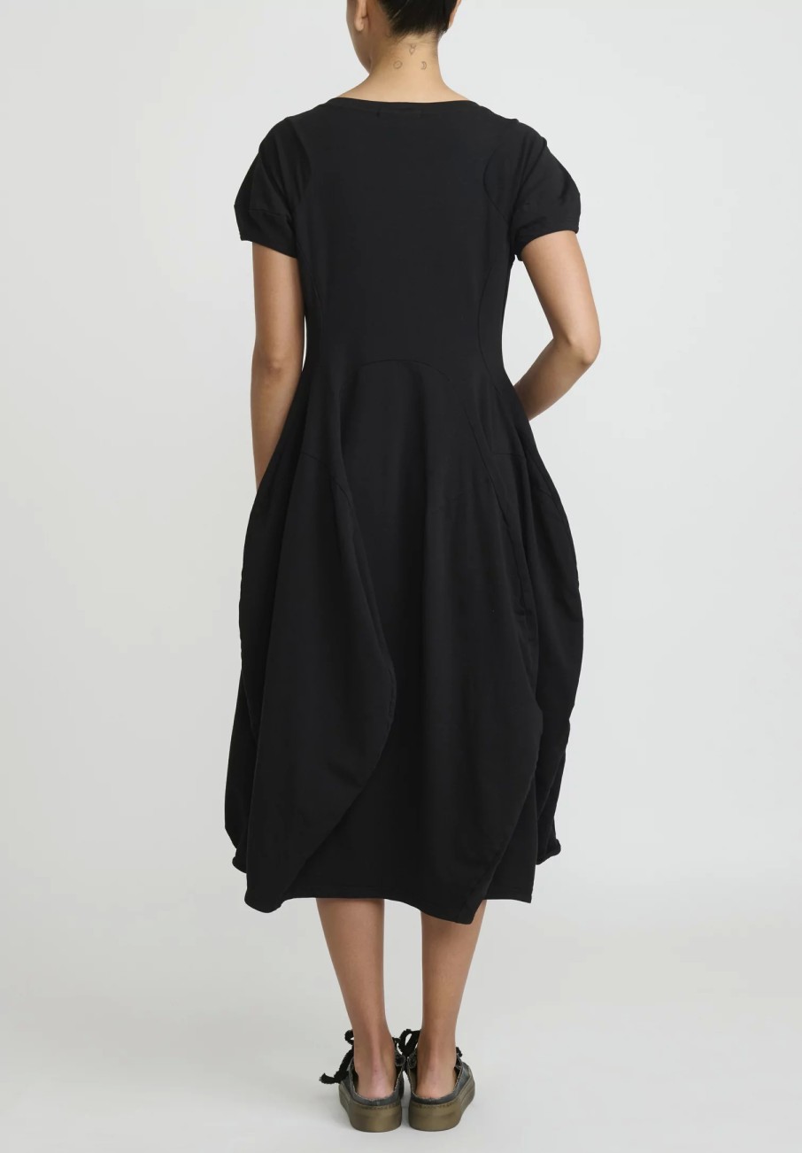 Rundholz Dresses | Cotton Tulip Dress With Pockets In Black