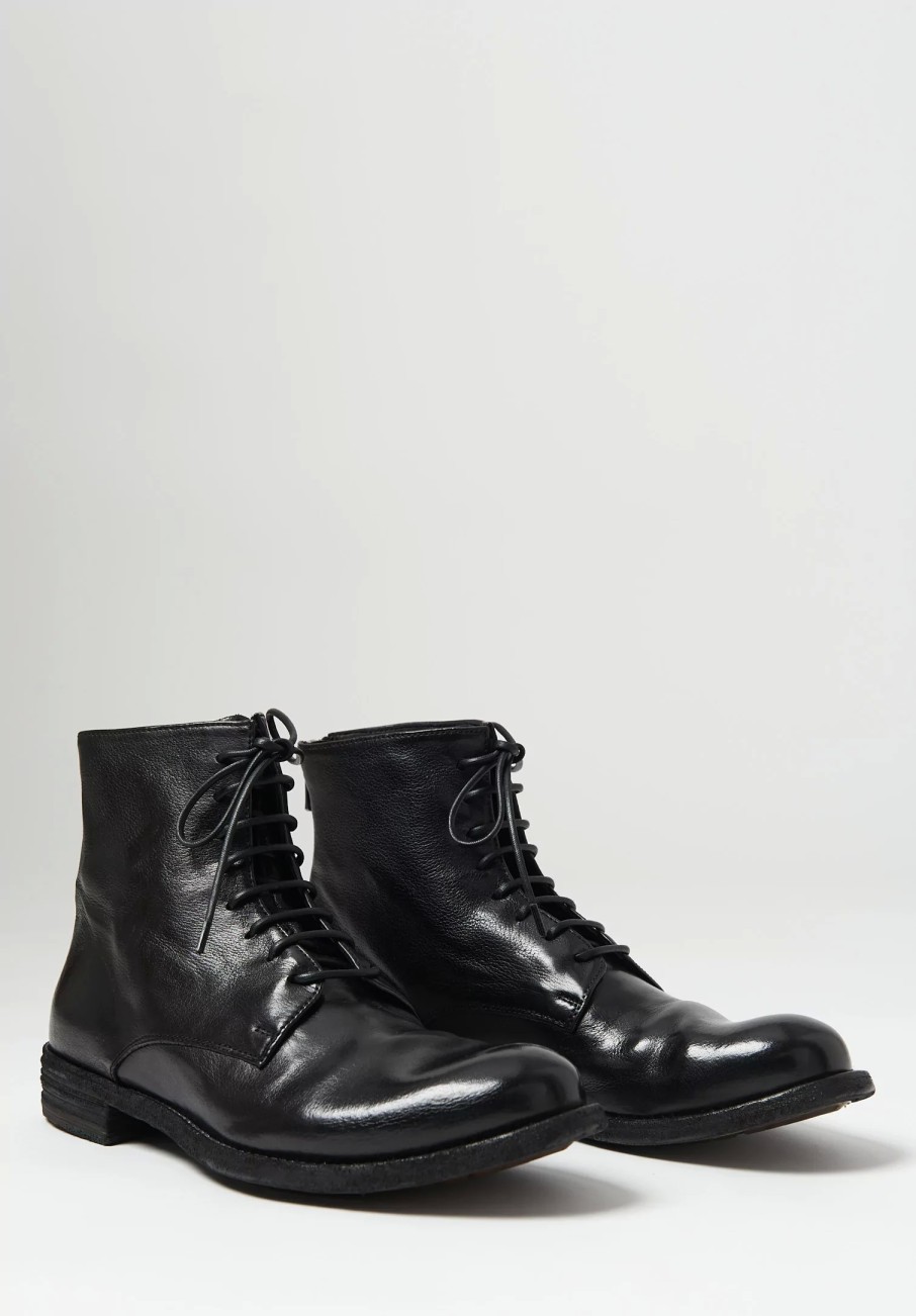 Officine Creative Boots | Lexikon 123 Lace Up Bootie In Nero Black