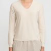 Antonelli Knitwear | Cotton Knit Einstein Pullover In Gesso Beige Natural