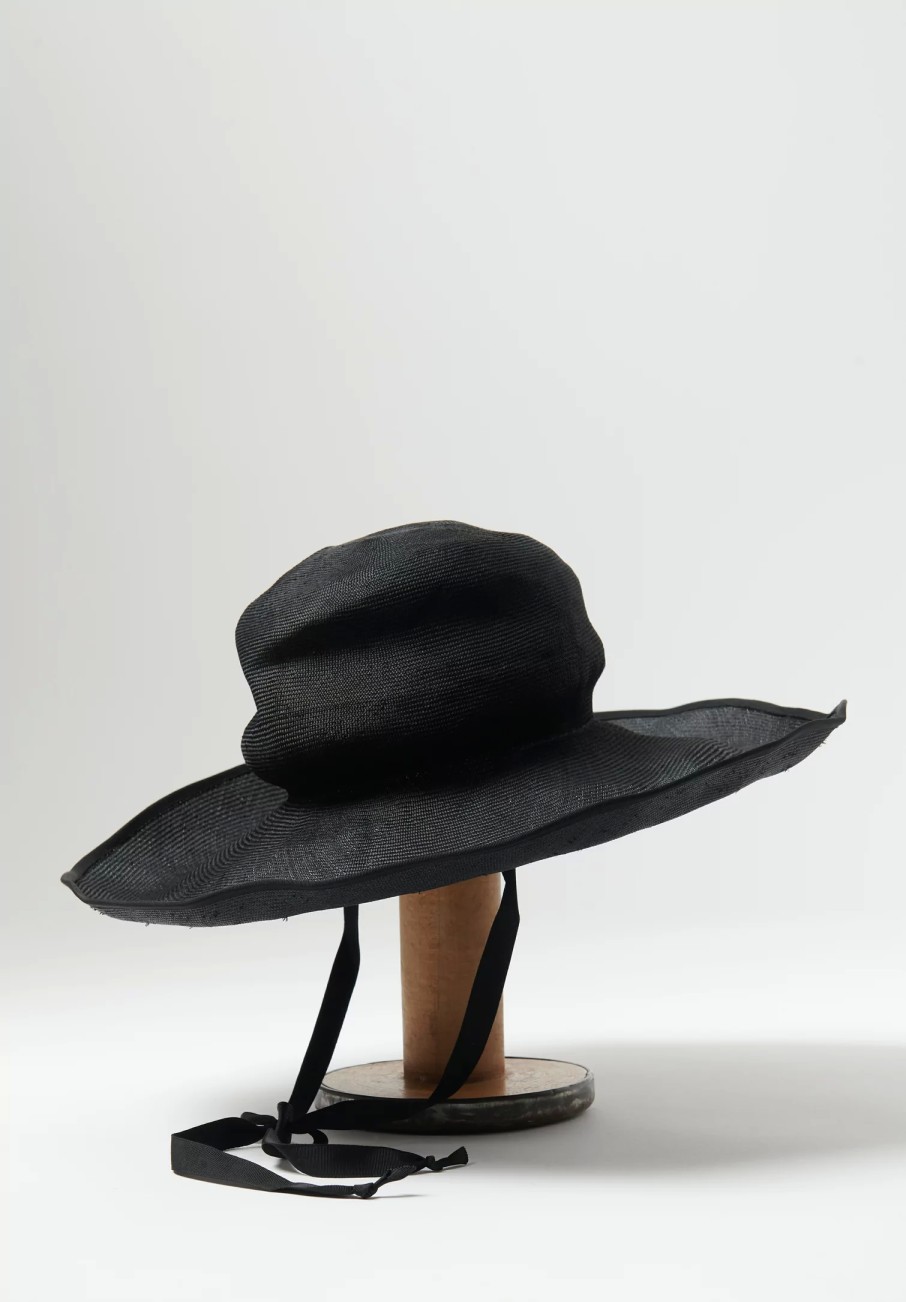 Horisaki Design & Handel Hats | Antique Sisal Straw Hat In Black