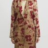 Uma Wang Jackets | Jacquard ''Katia'' Jacket In Red & Tan