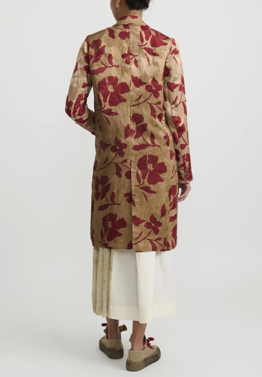 Uma Wang Jackets | Jacquard ''Katia'' Jacket In Red & Tan