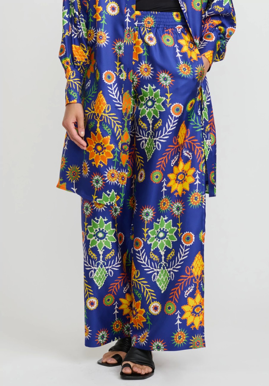 Rianna + Nina Pants | Silk Greek Melina Pants In Ilios Blue