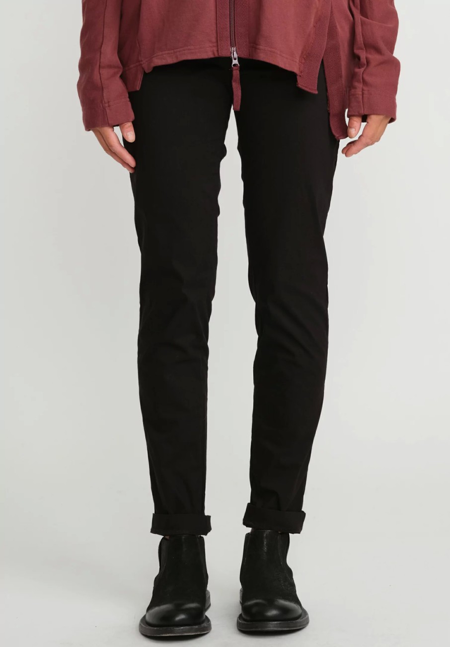 Rundholz Black Label Pants | Cotton Stretch Skinny Pants In Black