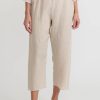 Shi Cashmere Pants | Shi Linen Cropped Pants In Natural