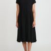 Rundholz Dresses | Pleated T-Shirt Dress In Black