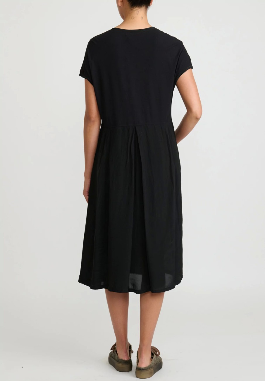 Rundholz Dresses | Pleated T-Shirt Dress In Black