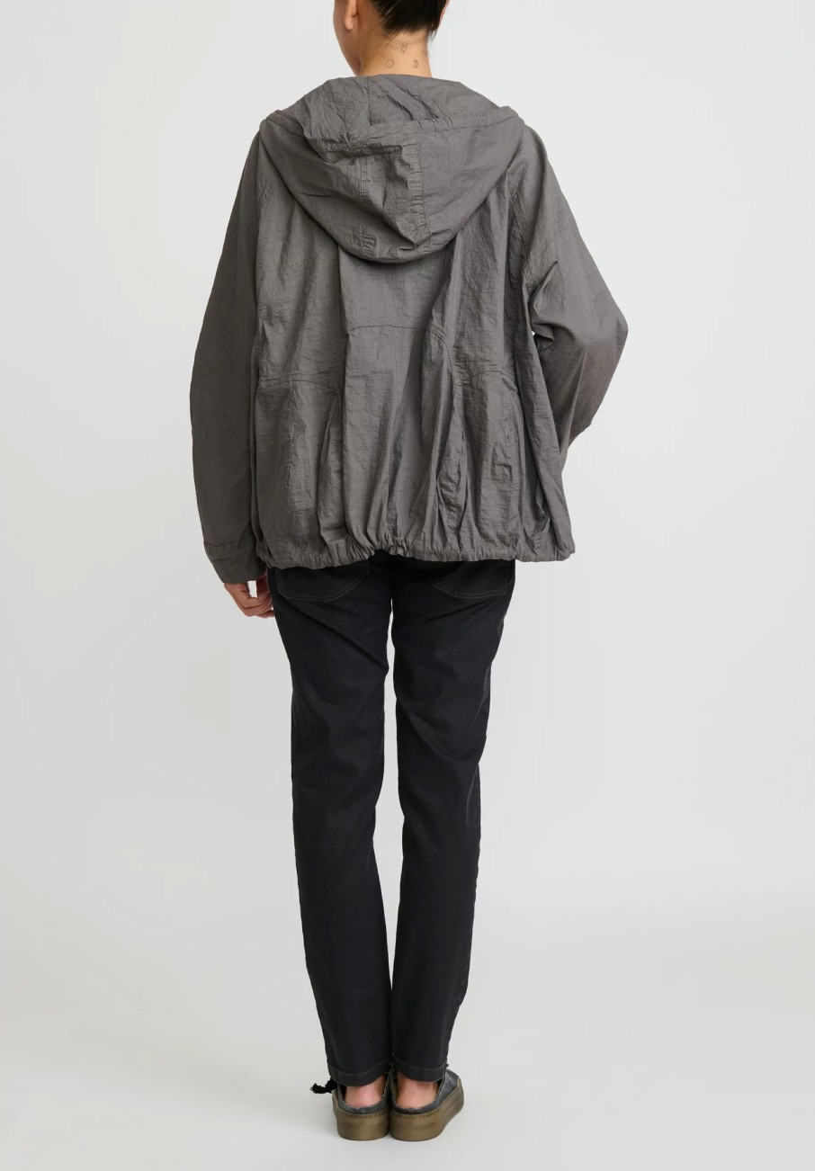 Rundholz Jackets | Hooded Tulip Jacket In Ash Grey