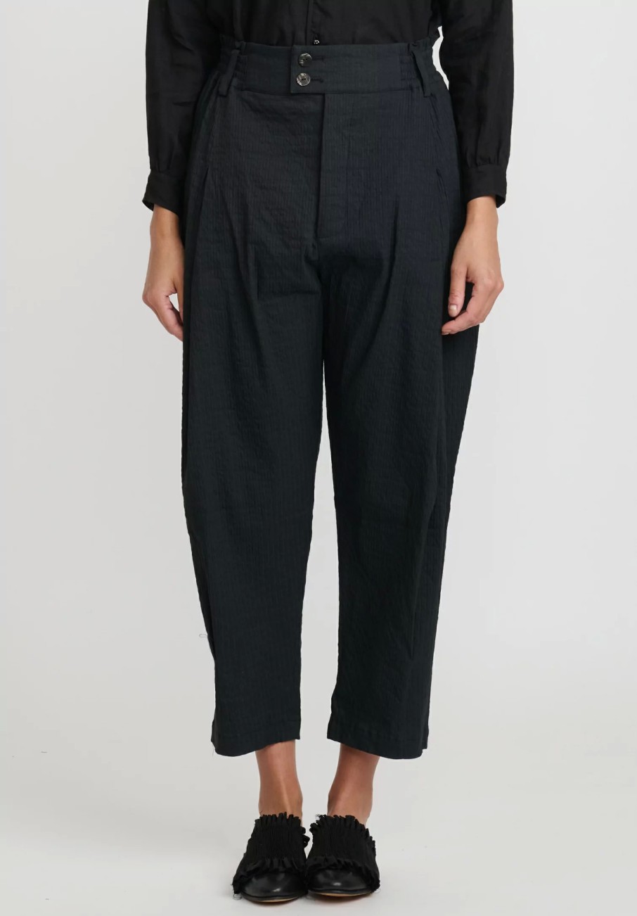 A Tentative Atelier Pants | Elastic Dart Pants In Black