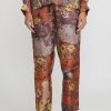 Bokja Pants | Silk Twill Petitcoat Print Toto Pants In Orange, Purple & Multi