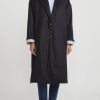 Bergfabel Coats & Dusters | Wool Oversized Moon Coat In Navy Blue