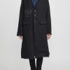 Umit Unal Coats & Dusters | Linen Long Duster Jacket In Black