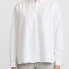 Bergfabel Shirts & Blouses | Washed Paper Cotton ''Tyrol'' Shirt In White