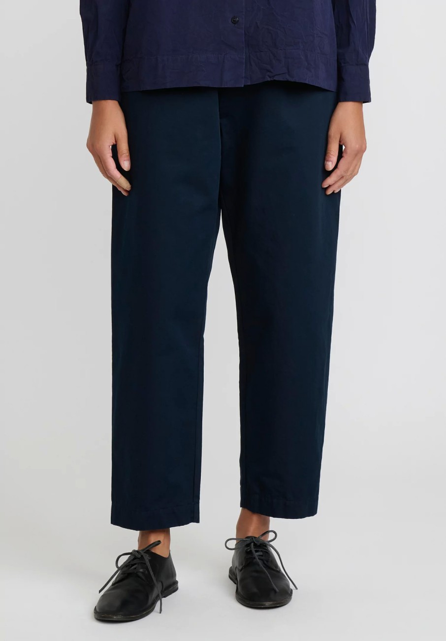 Casey Casey Pants | Twill Fabi Italian Pant In Navy Blue