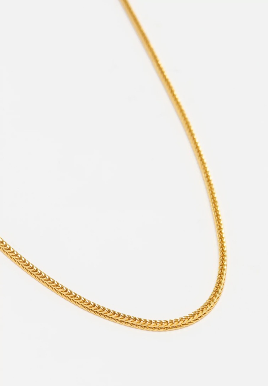 Prounis Necklaces | 22K, Duo Loop-In-Loop Chain With Fibula Clasp, 16 Inches