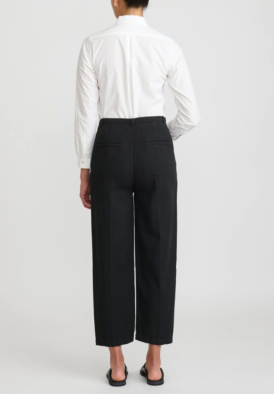 Closed Pants | Cotton Linen High-Rise Mawbray Pants In Black