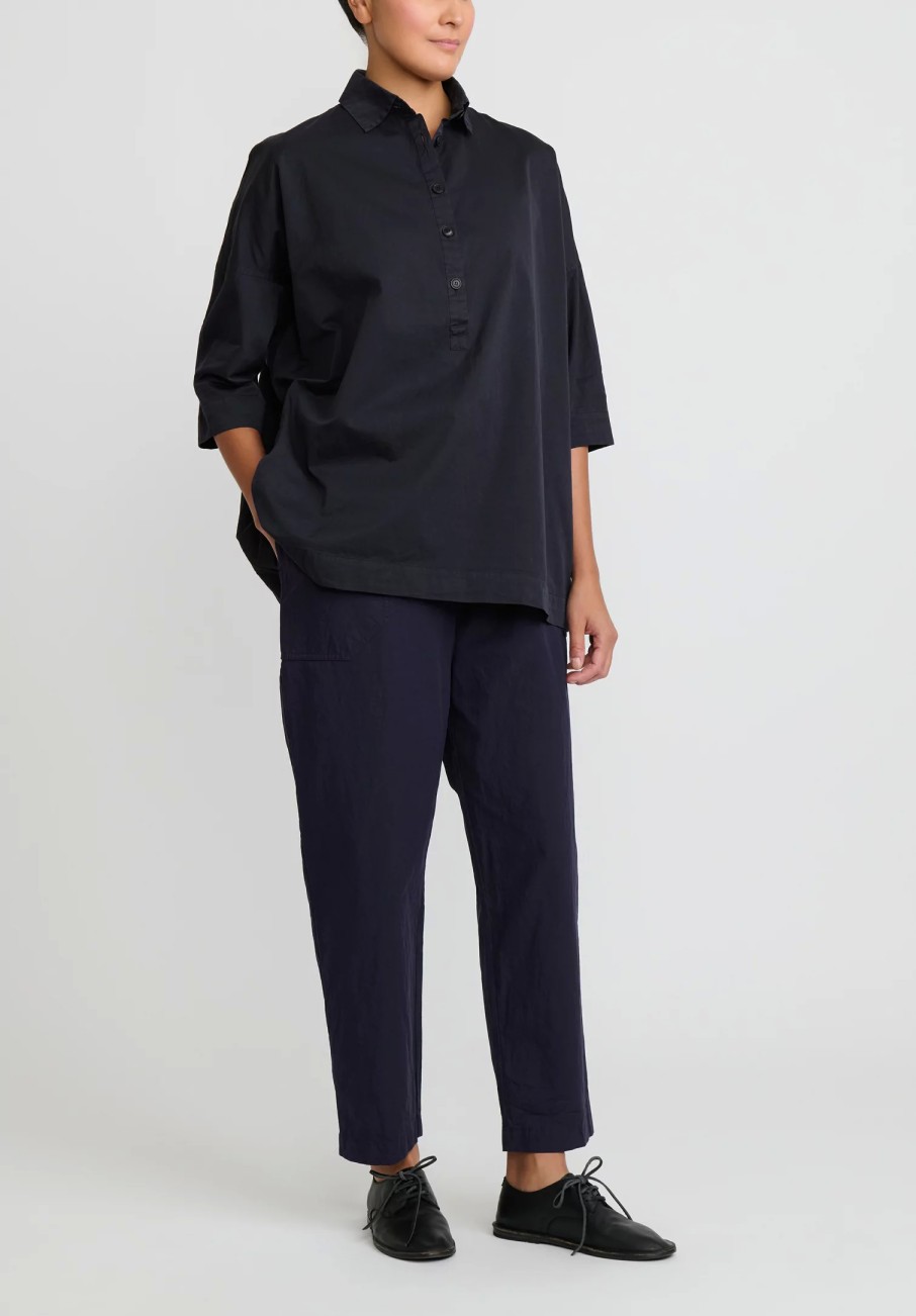 Casey Casey Shirts & Blouses | Cotton February Top In Black