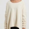 Rundholz Knitwear | Raccoon Hair Long Crewneck Sweater In Ivory White