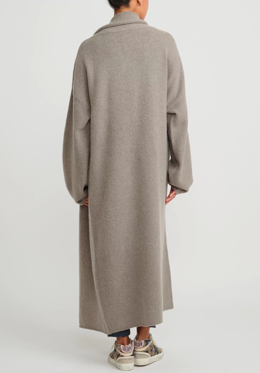 Frenckenberger Coats & Dusters | Cashmere Big Cardigan Coat In Mole Grey