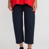 Daniela Gregis Pants | Washed Cotton Sigaretta Elastico Pants In Blue