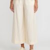 Daniela Gregis Pants | Washed Cotton Wide Leg Pigiama Pants In Panna Cream