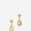 Pippa Small Earrings | 18K Cupid'S Arrow Drop Top Stud Diamond Earrings