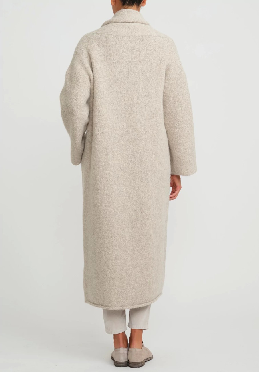 Lauren Manoogian Coats & Dusters | Alpaca Long Shawl Cardigan In Pebble Grey