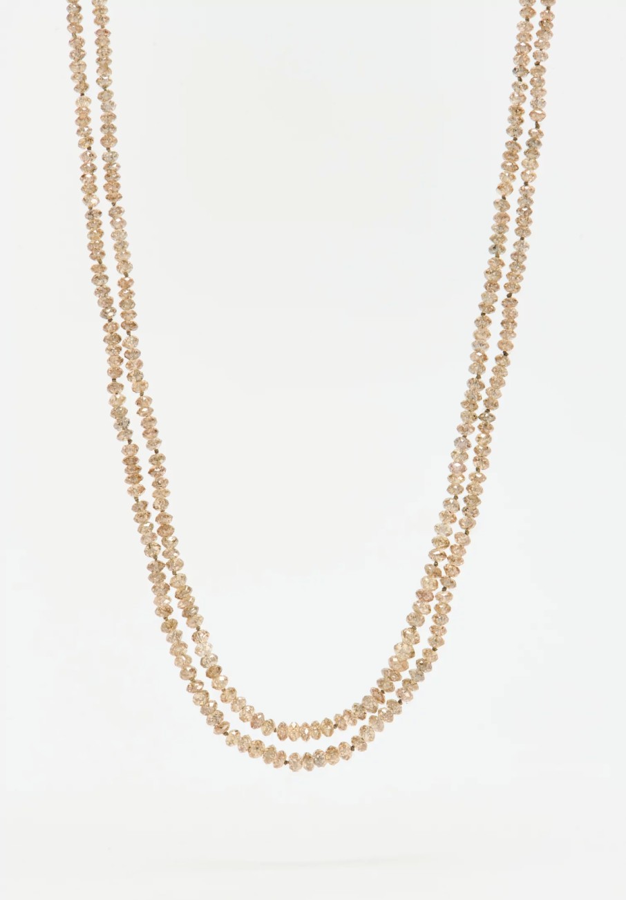 Denise Betesh Necklaces | 18K, 22K, Double Strand Champagne Diamond Necklace