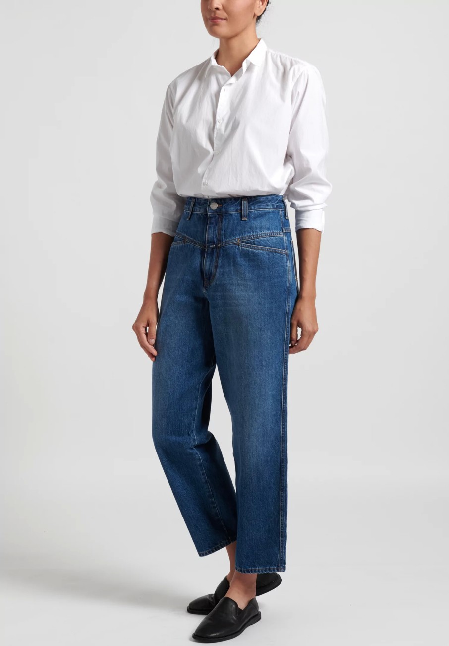 Closed Pants | Worker '85'' High-Rise Jeans In Mid-Blue