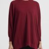 Hania New York Knitwear | Cashmere Marley Crewneck Sweater In Russet Red