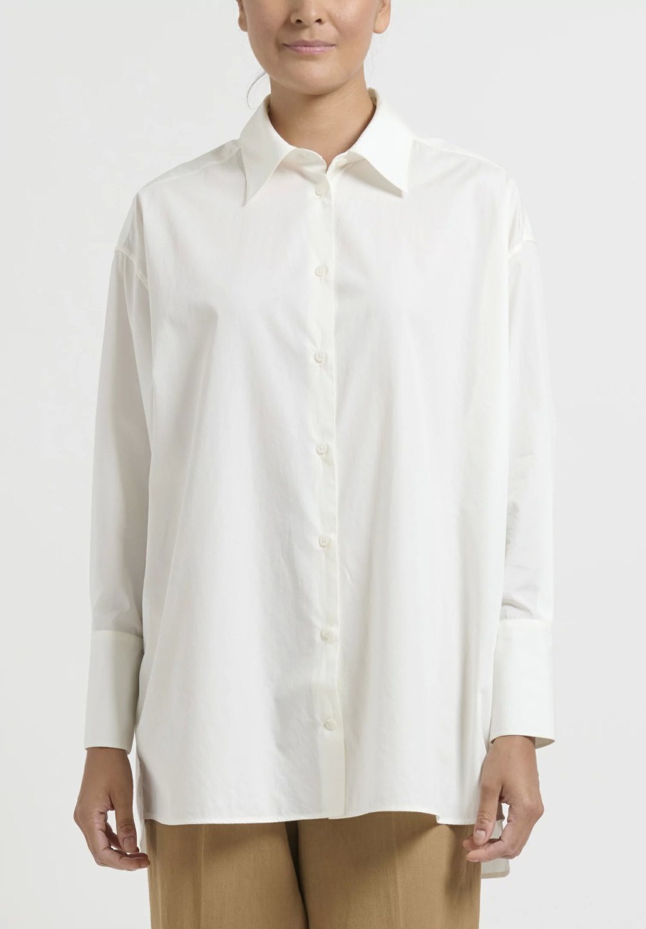 The Row Shirts & Blouses | Cotton ''Lulu'' Shirt In Ivory White