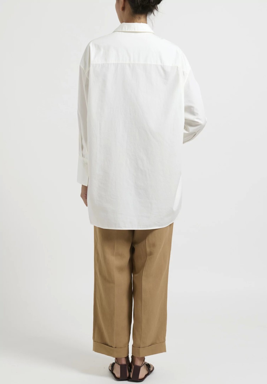 The Row Shirts & Blouses | Cotton ''Lulu'' Shirt In Ivory White