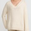 Wommelsdorff Knitwear | Hand Knit Alva Cashmere Sweater In Off White/Oatmeal