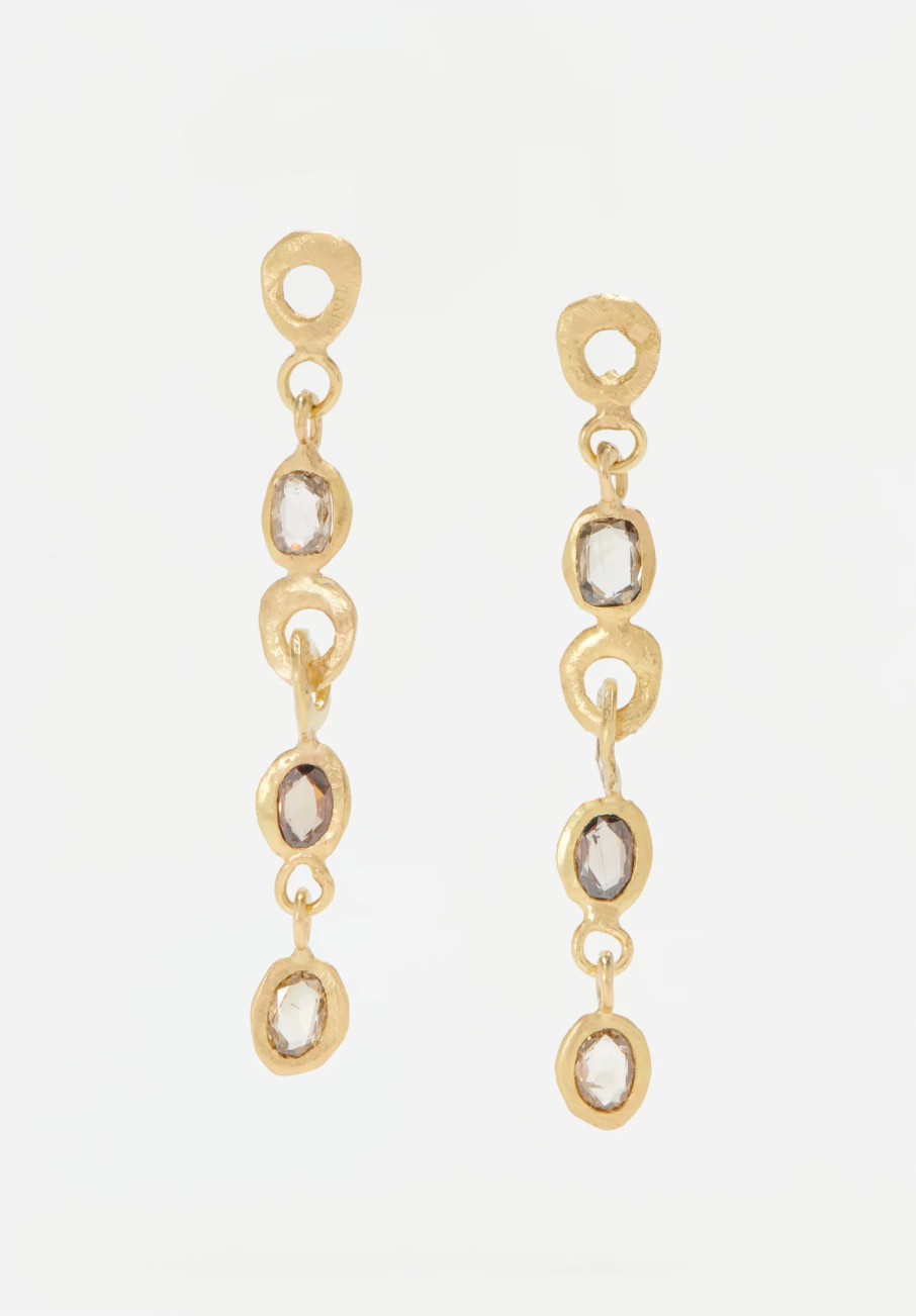 Tovi Farber Earrings | 18K, Diamond Long Drop Earrings