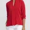 Daniela Gregis Tops | Washed Silk Pepe Kora Shirt In Rosso Red