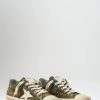 Golden Goose Sneakers | Suede And Leather V-Star 2 Sneakers In Green & Ivory