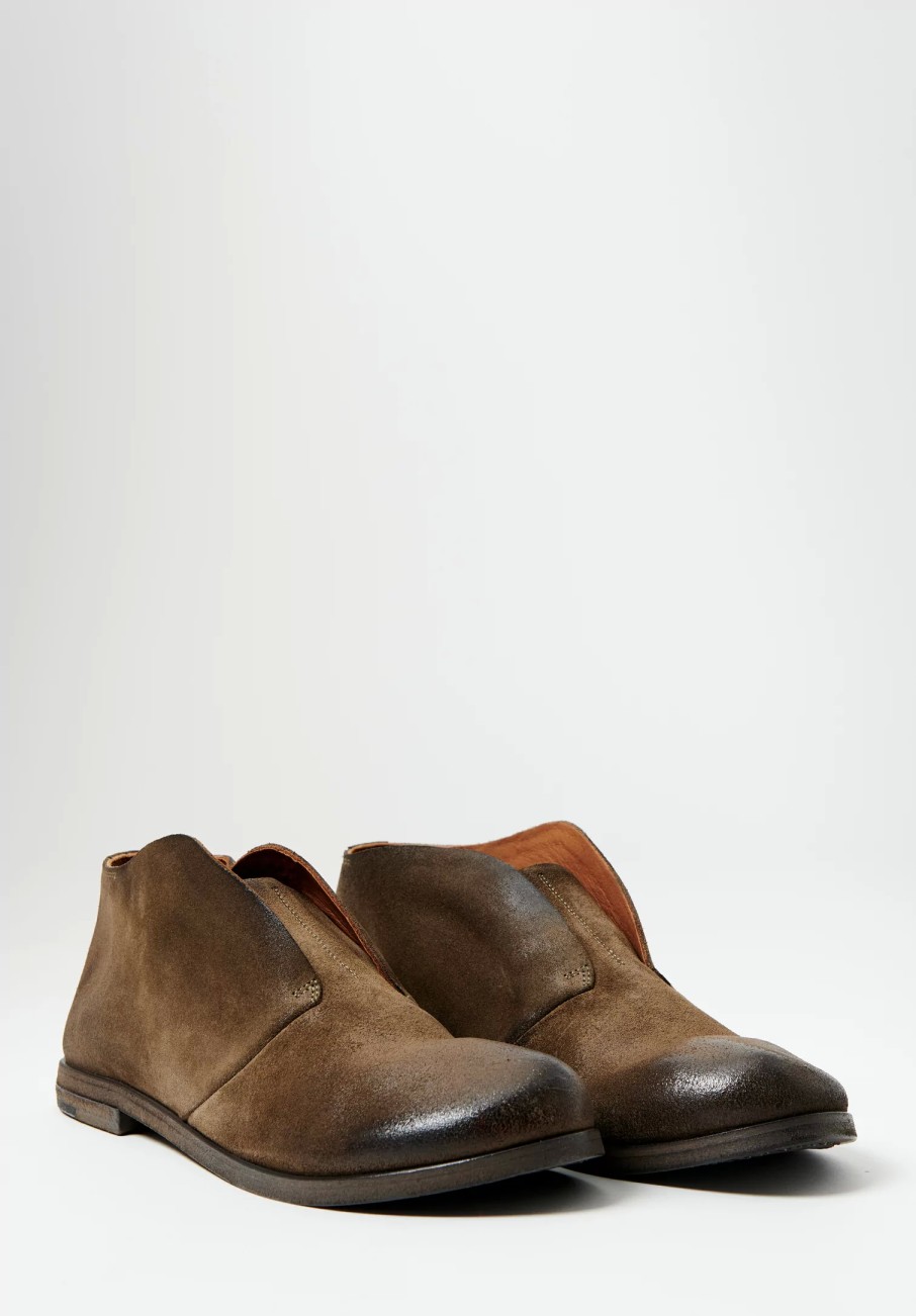 Marsèll Boots | Suede Listello Slip-On Shoe In Malta Brown