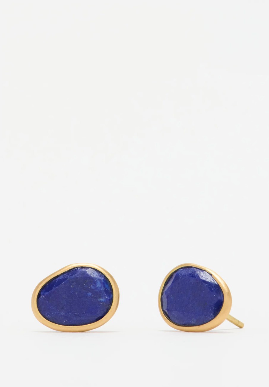 Pippa Small Earrings | 18K, Lapis Stud Earrings