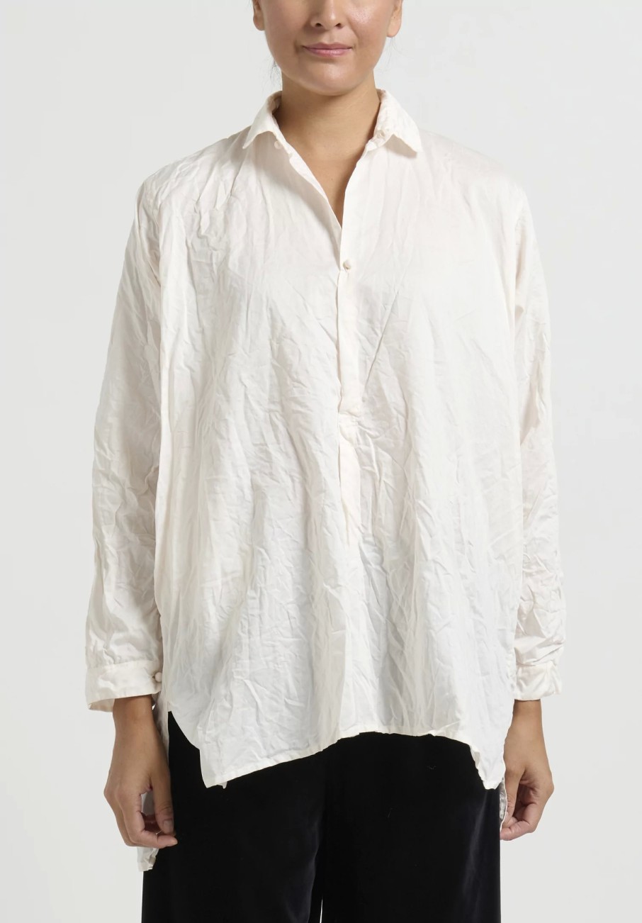 Daniela Gregis Shirts & Blouses | Cotton Fratello Larga Jeroni Top In Peach Pink