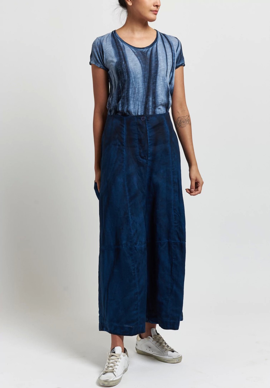 Gilda Midani Pants | Linen Egg Pants In Indigo Blue