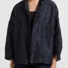 Daniela Gregis Jackets | Washed Silk Gladiolo Mirta Jacket In Navy Blue