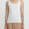 Album di Famiglia Tops | Cotton Canotta Tank Top In Milk White