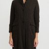 Daniela Gregis Coats & Dusters | Cashmere Checkered ''Marta'' Jacket In Black & Marrone Brown