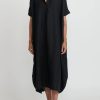 Daniela Gregis Dresses | Washed Linen Rossella Abito Dress In Nero Black