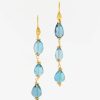 Greig Porter Earrings | 18K, London Blue Topaz Triple Drop Earrings