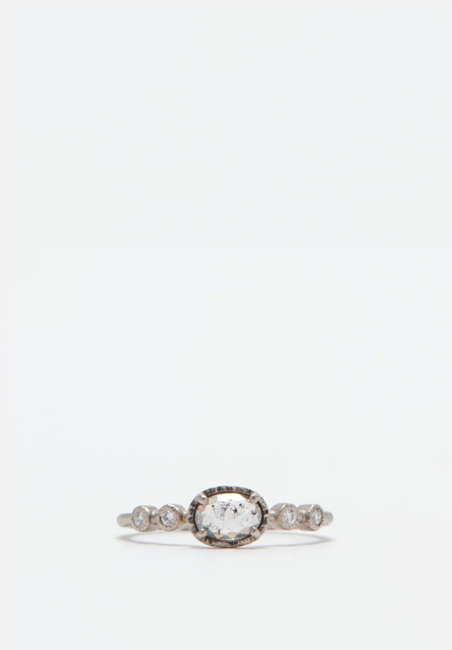 Yasuko Azuma Rings | 18K, Salt & Pepper Diamond Ring Ll