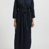 Daniela Gregis Dresses | Cotton Gio Pieghe Irregolari Dress In Navy Blue