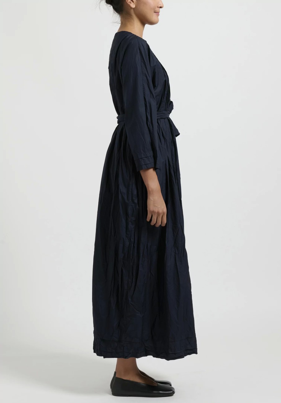 Daniela Gregis Dresses | Cotton Gio Pieghe Irregolari Dress In Navy Blue